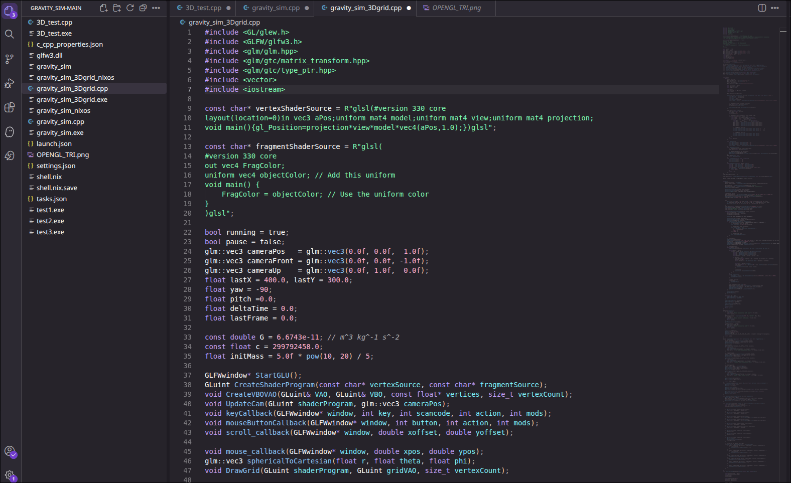 OpenGL Gravity Simulation screenshot 2