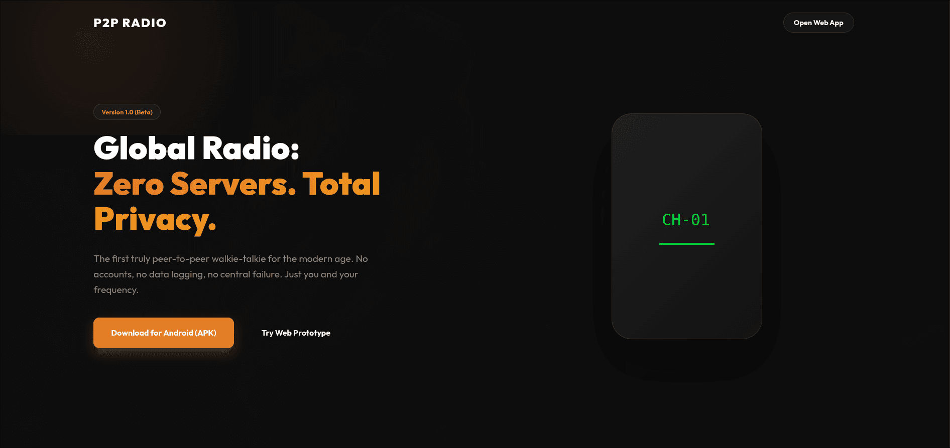 P2P Radio screenshot 1